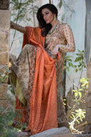 Sandy Beige Zardozi Silk Angrakha (3-Piece) - Image 4