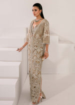 Beige Embroidered Net Jacket Co-ord Set (3-Piece) - Image 2
