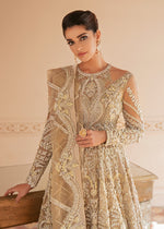 Beige Embroidered Net Bridal Gown (2-Piece) - Image 7