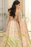 Beige Embroidered Raw Silk Gown (2-Piece) - Image 10