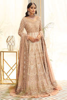 Beige Embroidered Raw Silk Gown (2-Piece) - Image 2