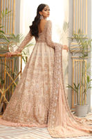 Beige Embroidered Raw Silk Gown (2-Piece) - Image 3