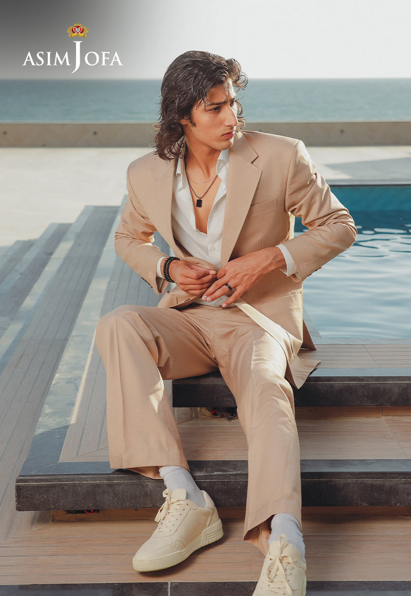 Fawn Suiting Fabric 2-Piece Groom Suit - Image 5