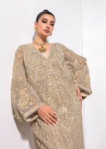Pakistani Skin Embellished Net Kaftan Gown (3-Piece) - Image 7