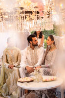 Taupe Lamé Kalidar with Silver Zardozi (3-Piece) - Image 10