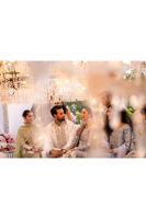 Taupe Lamé Kalidar with Silver Zardozi (3-Piece) - Image 9