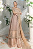 Beige Embroidered Shimmer Cotton Net & Jamawar Lehenga (3-Piece) - Image 6