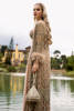 Nude Embellished Pure Net Jacket with Silk Lehenga (3-Piece) - Image 5