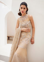 Beige Embellished Net Lehenga Choli (3-Piece) - Image 4