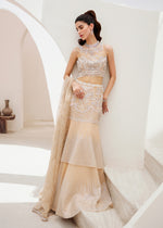 Beige Embellished Net Lehenga Choli (3-Piece) - Image 5