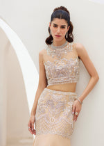 Beige Embellished Net Lehenga Choli (3-Piece) - Image 7