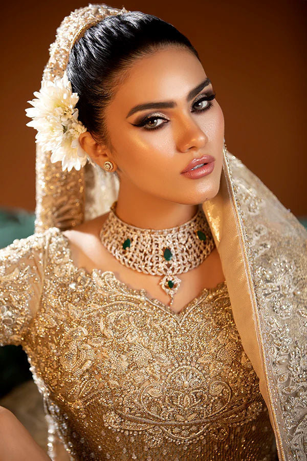 Beige Zardozi Tullè Lehenga Choli (3-Piece) - Image 5