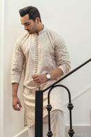 Sand Embroidered Ox Silk Kurta (2-Piece) - Image 4