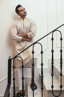 Sand Embroidered Ox Silk Kurta (2-Piece) - Image 5