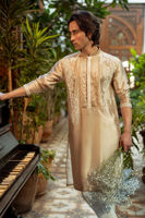 Sand Aari Embroidered Pure Silk Kurta (2-Piece) - Image 6