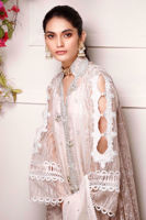 Butterscotch Embroidered Organza Pishwas (3-Piece) - Image 6