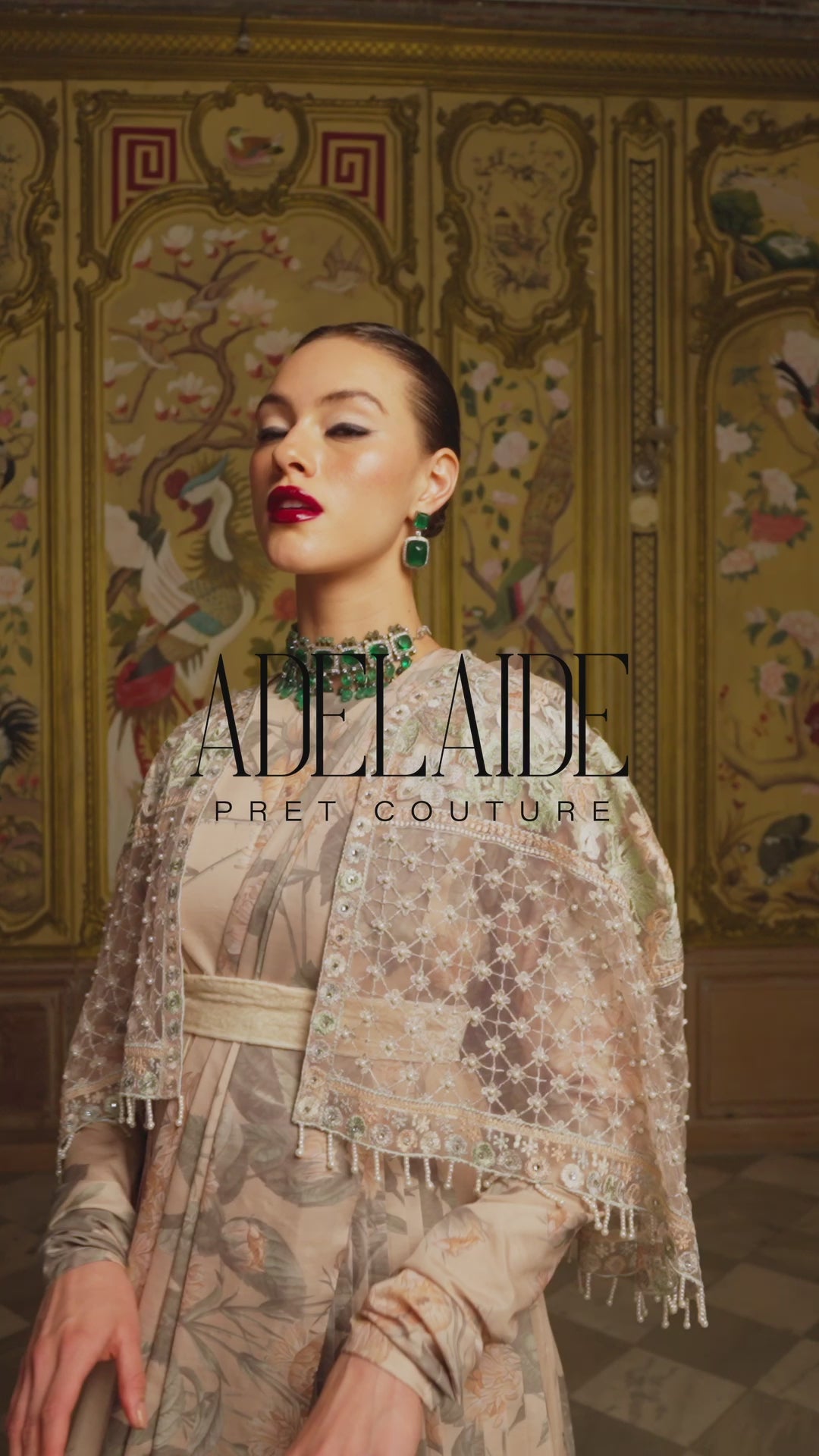 Beige Embellished Raw Silk Pishwas (3-Piece) - Image 10