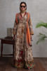 Pakistani Beige Multi Embellished Silk Pishwas (2-Piece) - Image 2
