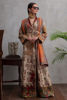 Pakistani Beige Multi Embellished Silk Pishwas (2-Piece) - Image 3
