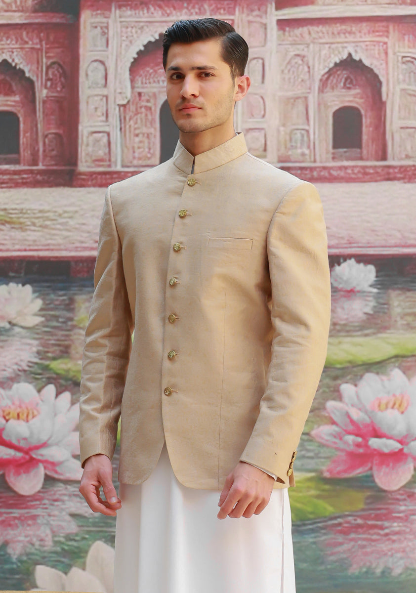 Sesame Jamawar Prince Coat (3-Piece) - Image 4