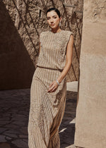 Pakistani Skin Embellished Net Salwar Kameez (3-Piece) - Image 4