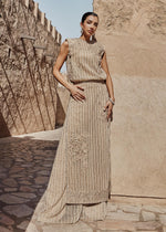 Pakistani Skin Embellished Net Salwar Kameez (3-Piece) - Image 6