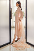 Pakistani Sand Embroidered Raw Silk Salwar Kameez (3-Piece) - Image 5