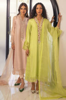 Pakistani Sand Embroidered Raw Silk Salwar Kameez (3-Piece) - Image 7