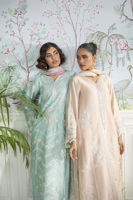 Pakistani Nude Zardozi Embroidered Raw Silk Salwar Kameez (3-Piece) - Image 13