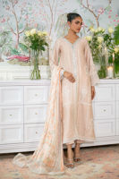 Pakistani Nude Zardozi Embroidered Raw Silk Salwar Kameez (3-Piece) - Image 8