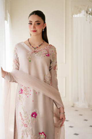 Pakistani Skin Beaded Sheesha Silk Salwar Kameez (3-Piece) - Image 10