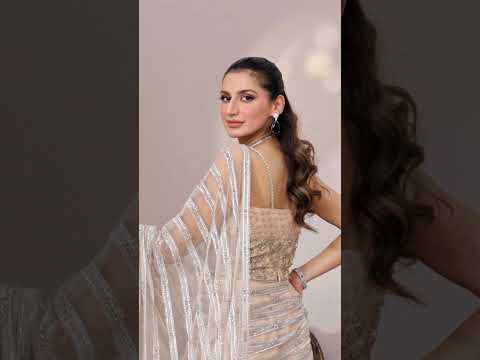 Beige & Silver Hand-Embellished Net Saree (2-Piece) - Image 9