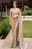 Nude Swarovski Zardozi Net Saree (2-Piece) - Image 2