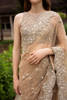 Nude Swarovski Zardozi Net Saree (2-Piece) - Image 5