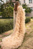 Nude Swarovski Zardozi Net Saree (2-Piece) - Image 7