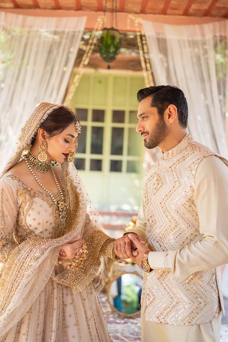 Beige Embroidered Raw Silk Waistcoat Kurta Set (3-Piece) - Image 2