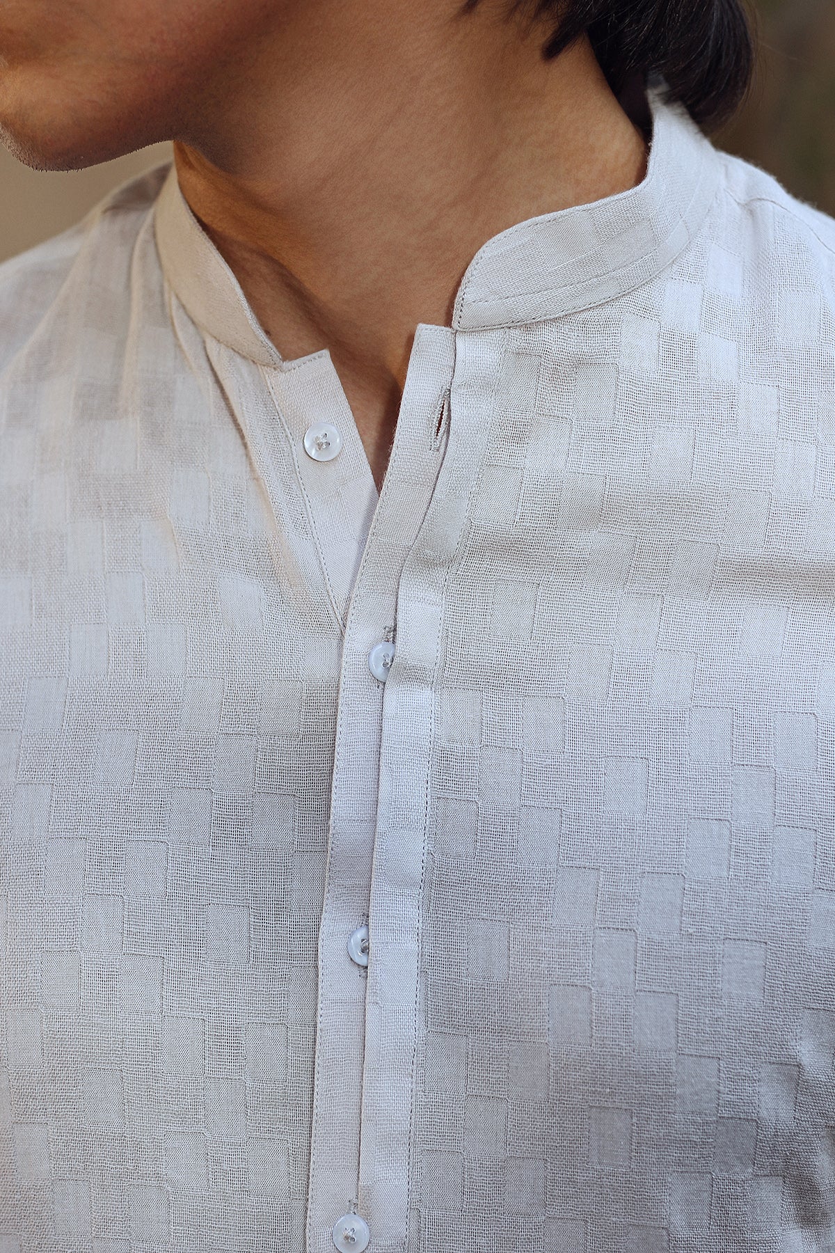 Skin Dobby Cotton Kurta Pajama Set (2-Piece) - Image 2