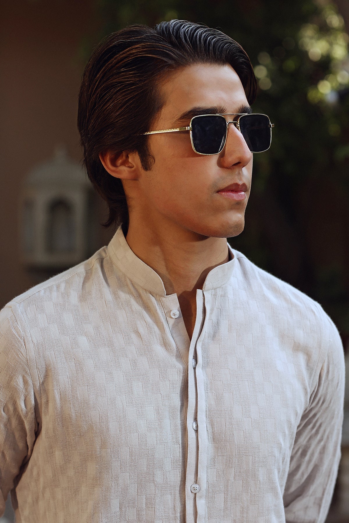 Skin Dobby Cotton Kurta Pajama Set (2-Piece) - Image 3