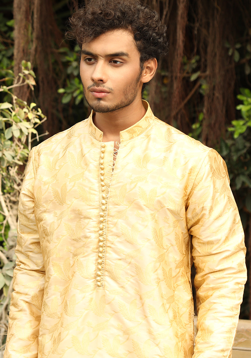 Biscotti Jacquard Kurta Pajama (2-Piece) - Image 1