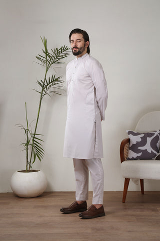 Skin Embroidered Wash-and-Wear Kurta Pajama (2-Piece) - Image 8