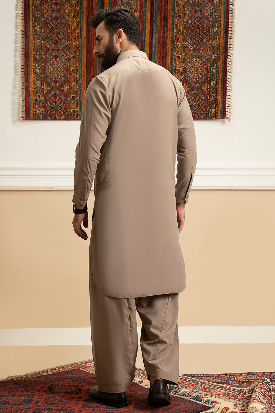 Oatmeal Blended Fabric Shalwar Kameez (2-Piece) - Image 5