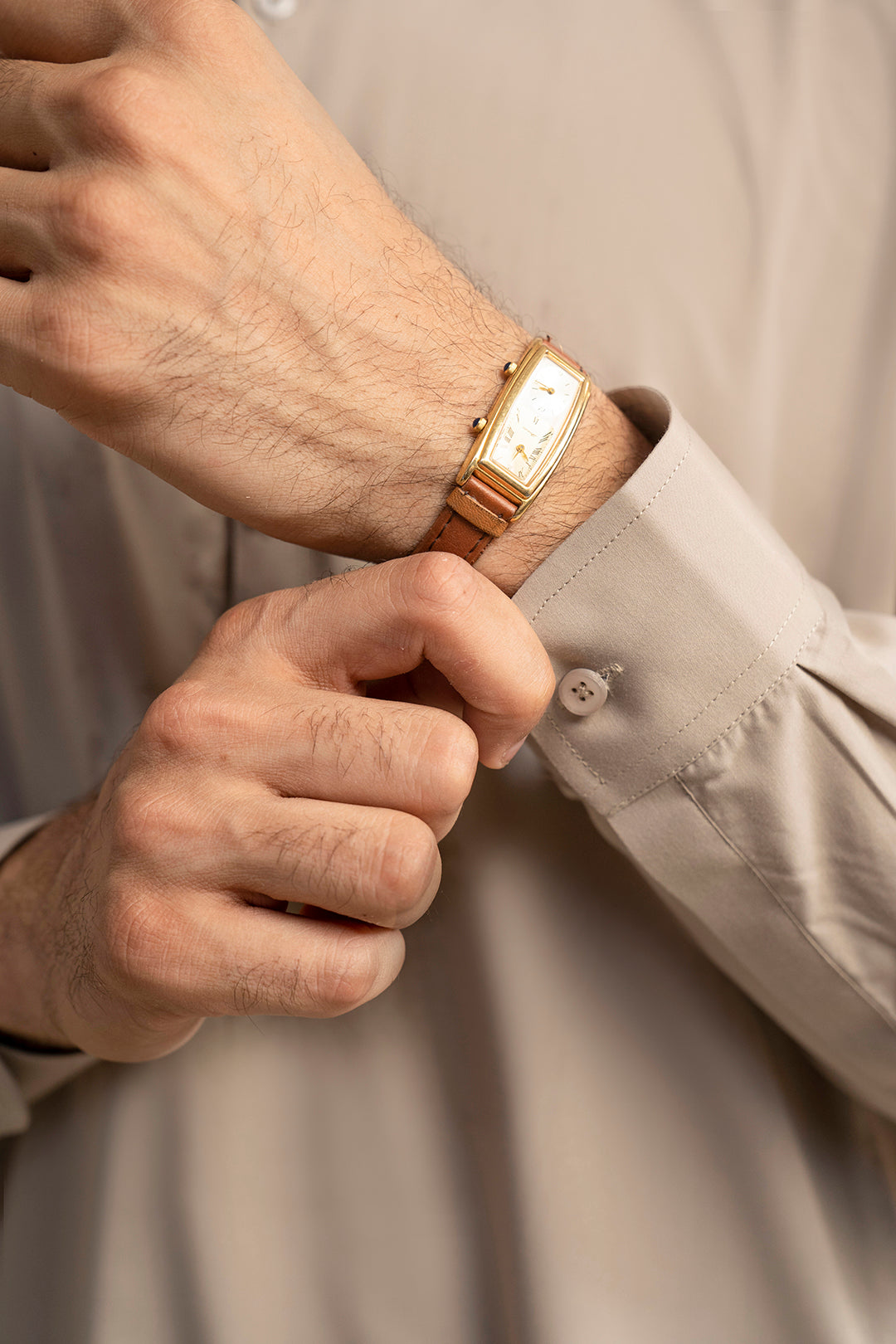 Oatmeal Blended Fabric Shalwar Kameez (2-Piece) - Image 13