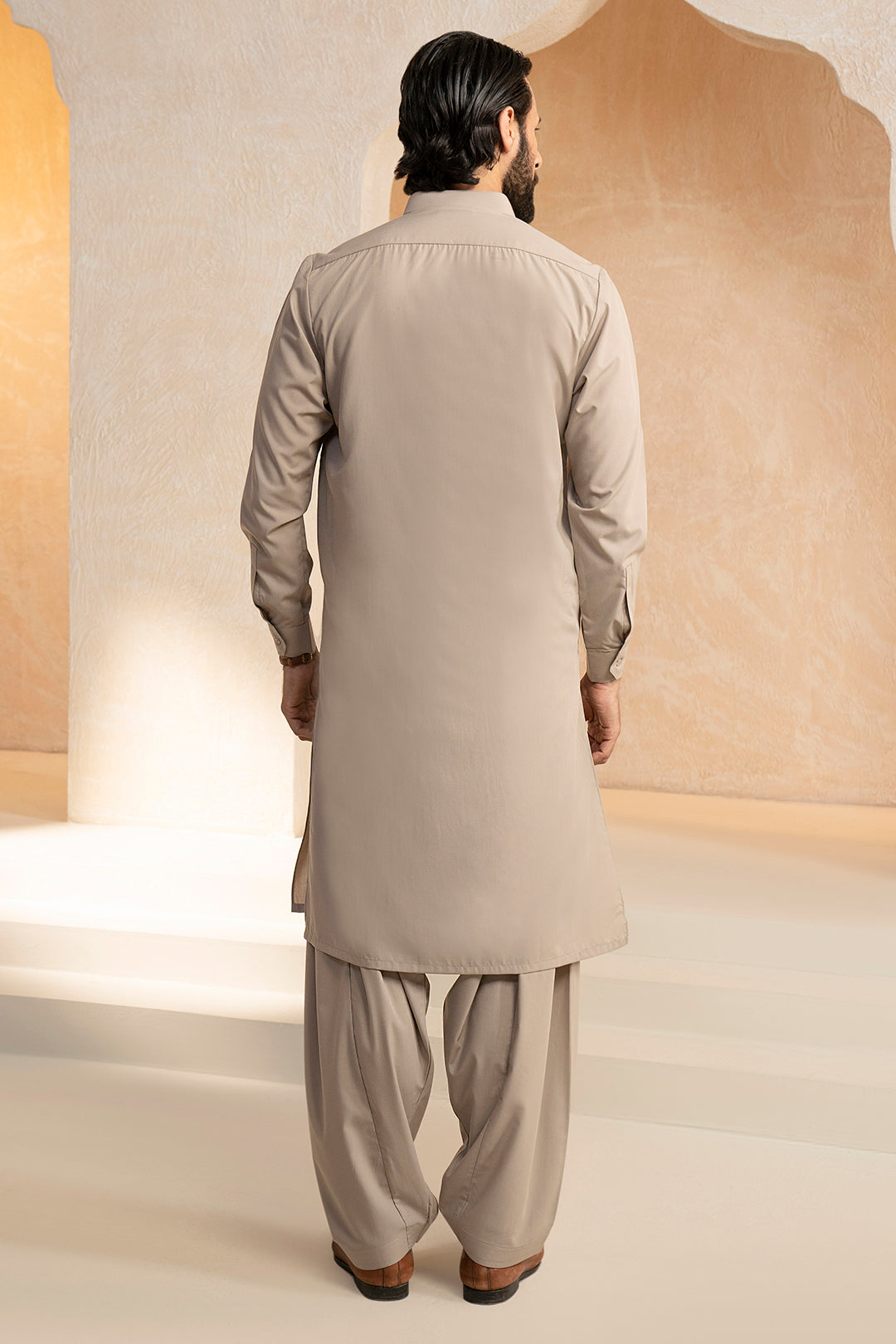 Oatmeal Blended Fabric Shalwar Kameez (2-Piece) - Image 10