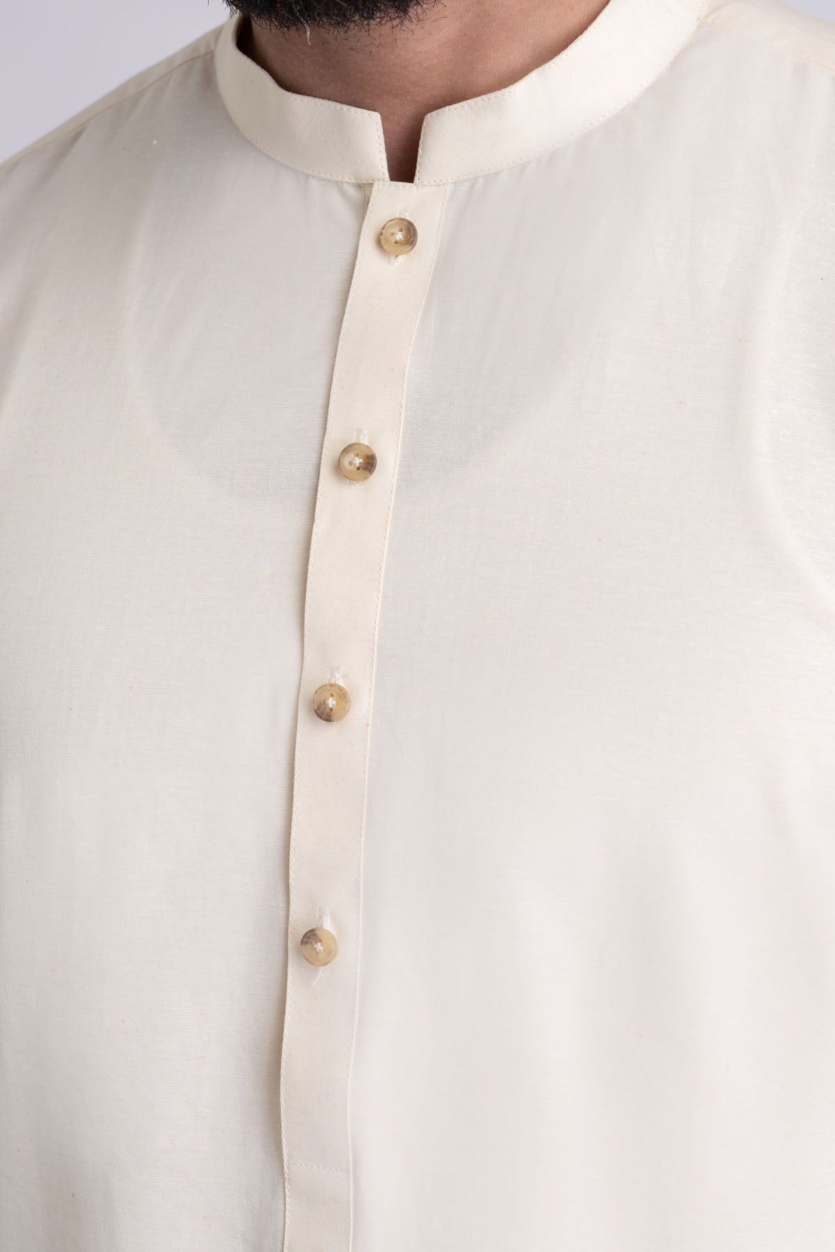 Beige Crystal Karandi Shalwar Kameez (2-Piece) - Image 3