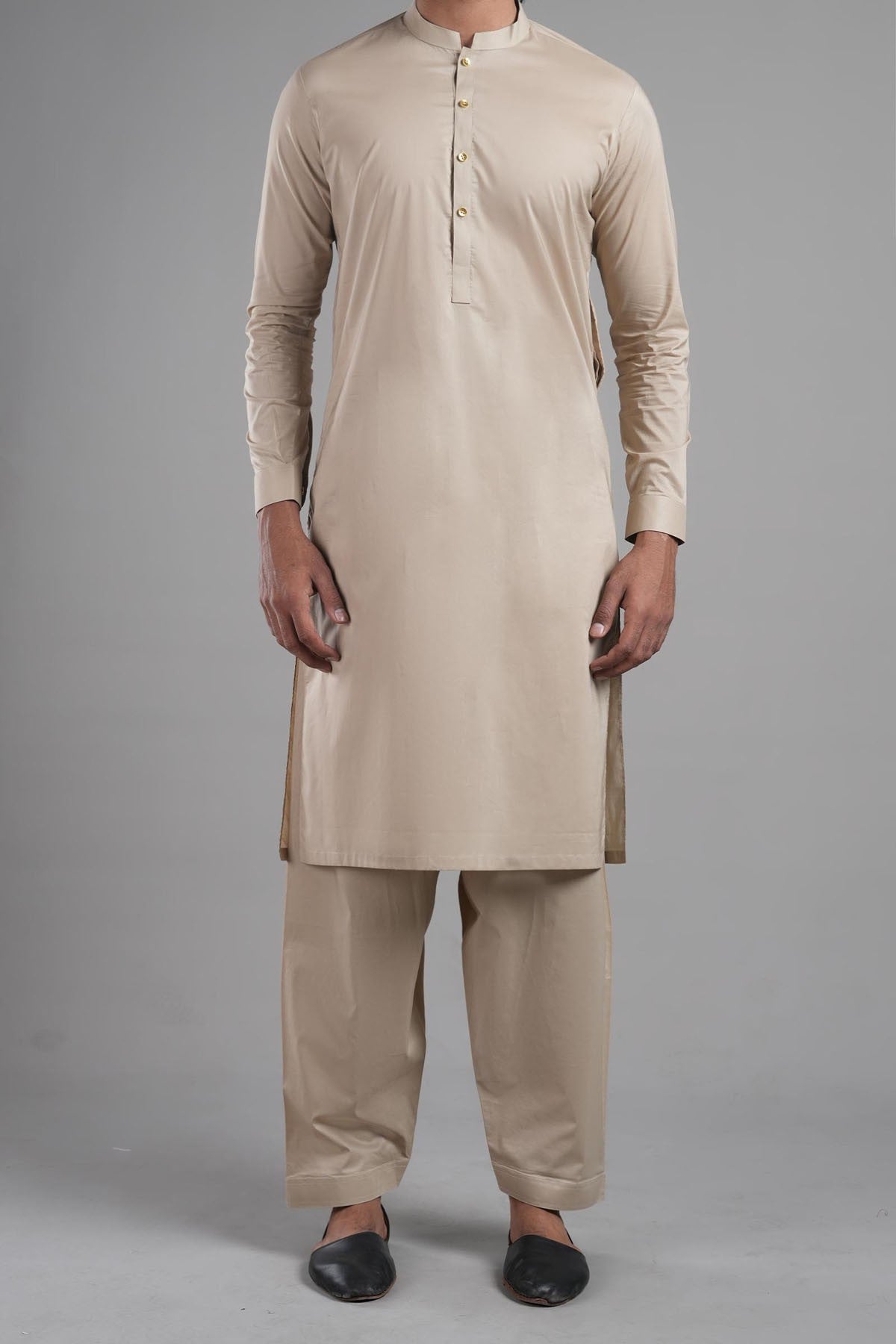 Beige Egyptian Cotton Shalwar Kameez (2-Piece) - Image 1