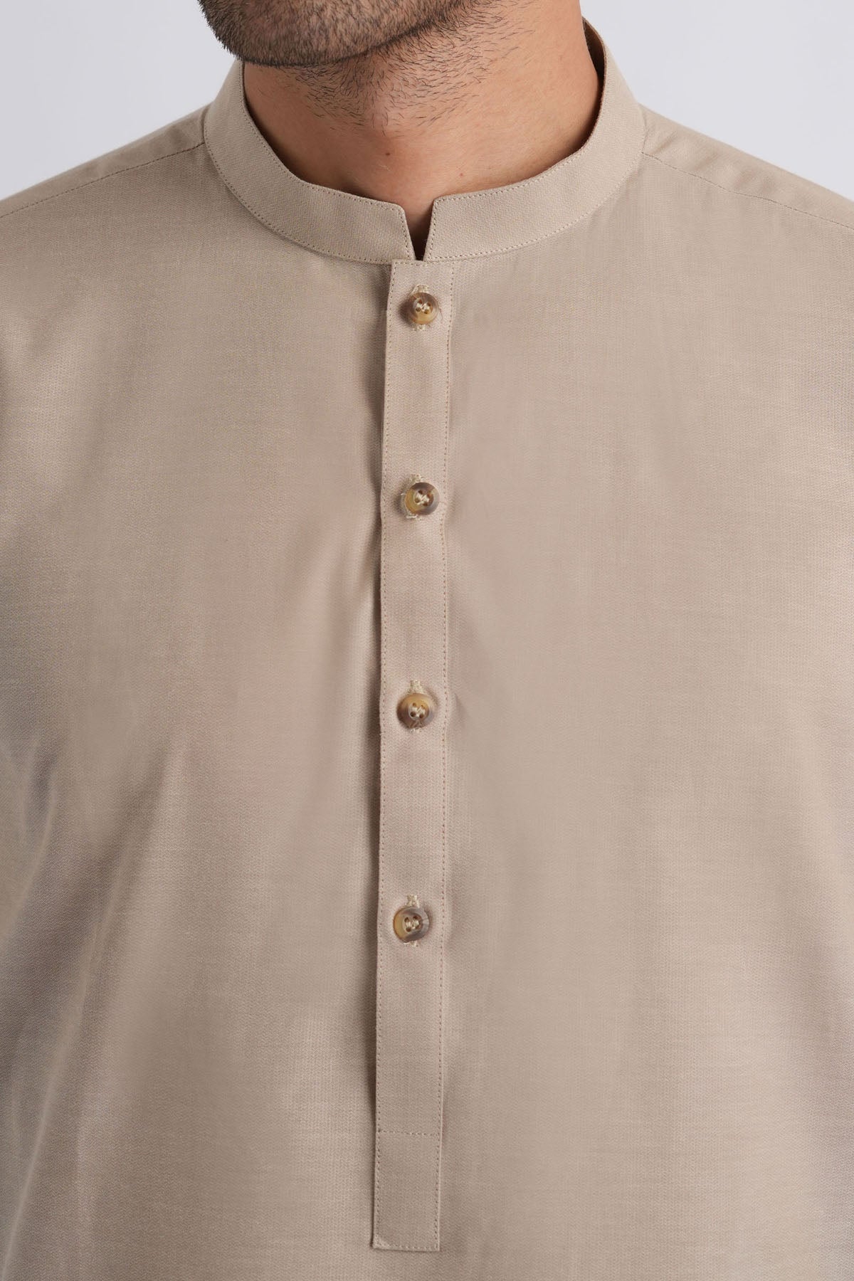 Beige Karandi Shalwar Kameez (2-Piece) - Image 3