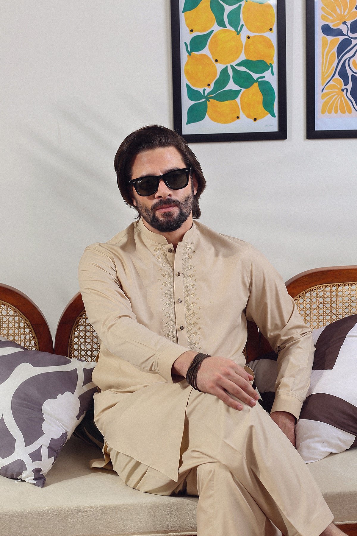 Skin Embroidered Wash-and-Wear Kurta Shalwar (2-Piece) - Image 15