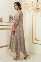 Beige Chikan Embroidered 3-Piece Salwar Kameez - Image 3