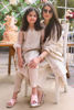 Beige Mirror Work Cotton Net Salwar Kameez (3-Piece) - Image 11