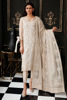 Beige Mirror Work Cotton Net Salwar Kameez (3-Piece) - Image 2